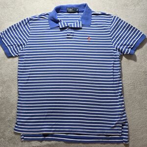 Polo by Ralph Lauren Blue White Striped Polo Shirt Men’s XL Red Pony Logo